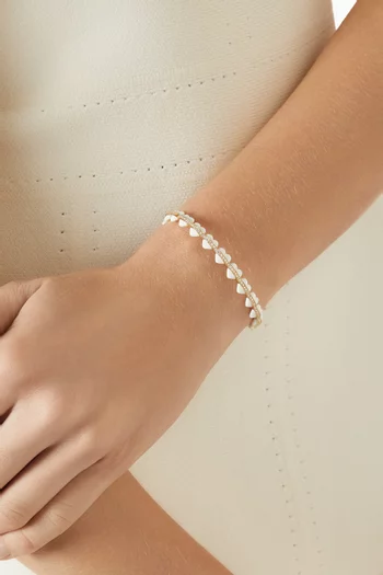 Atom Heart Diamond Bangle in 18kt Gold