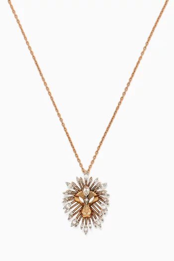 Mini Leo Diamond Necklace in 18kt Rose Gold