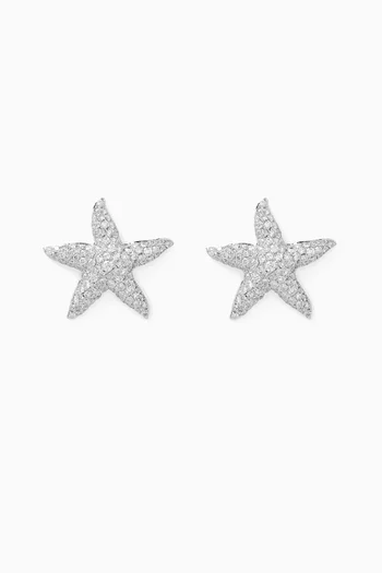 Maxi Starfish Diamond Earrings in 18kt Gold