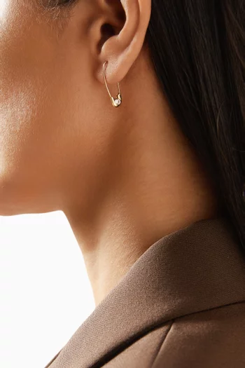 Cirque Single Safety Pin Earring in 14kt Gold