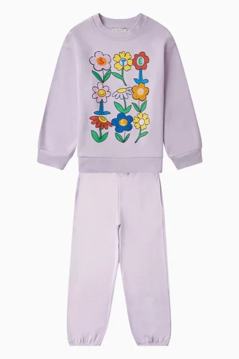 Daisy-print Sweatpants in Cotton