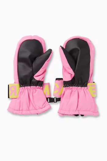 قفازات للتزلج بطبعة قلب 