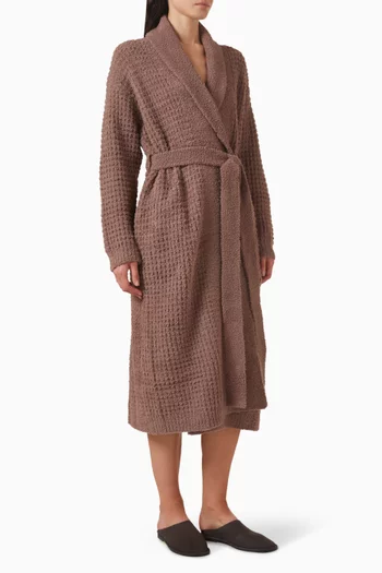 Waffle Robe in Recycled Boucle