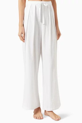 Relaxed Pants in Linen-blend