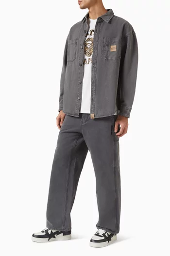 بنطال ورك قطن مصبوغ