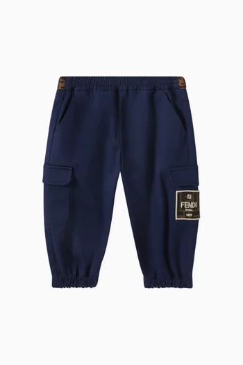 Logo-patch Cargo Pants in Cotton-gabardine