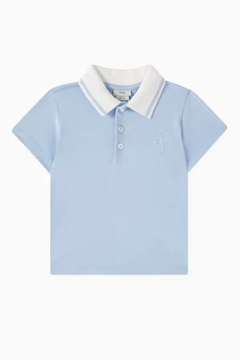 Logo-embroidered Polo Shirt in Cotton-pique