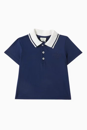 Logo-embroidered Polo Shirt in Cotton-pique