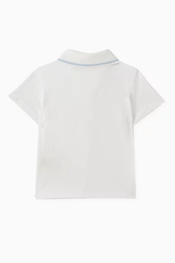 Logo-embroidered Polo Shirt in Cotton-pique