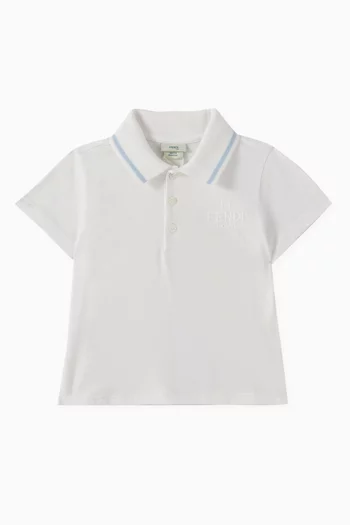 Logo-embroidered Polo Shirt in Cotton-pique