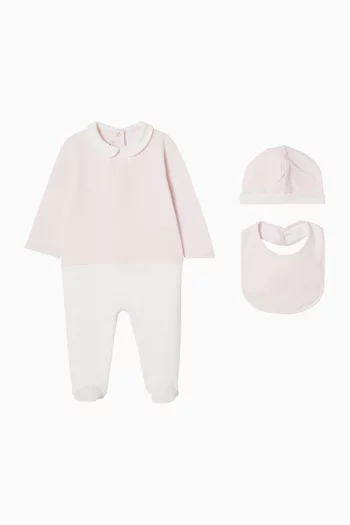 طقم بيجاما قطعة واحدة بشعار الماركة قطن