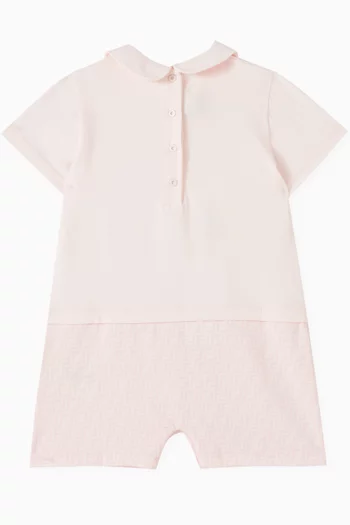 Collar Romper in Cotton Jersey