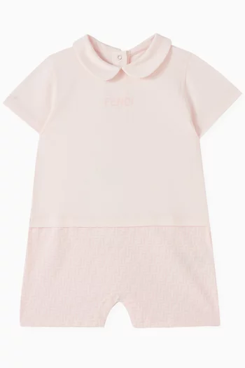 Collar Romper in Cotton Jersey