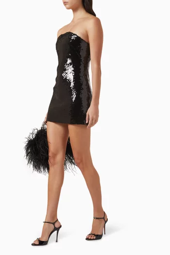 فستان ستيل مطرز بالترتر