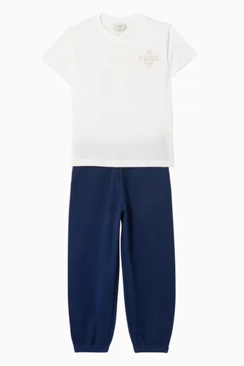 Logo-embroidered T-shirt in Cotton