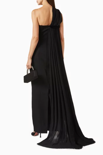 فستان سهرة بكتف مكشوف