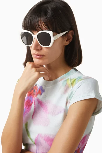 Fantasy Slim Butterfly Sunglasses in Acetate