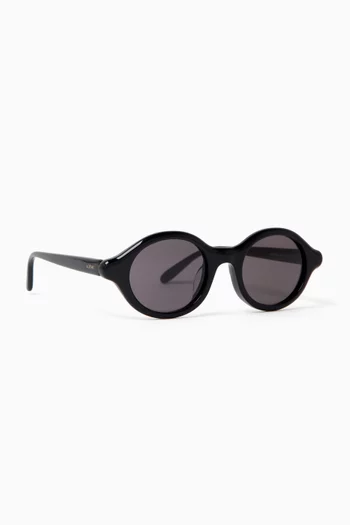 Slim Round Sunglasses in Acetate
