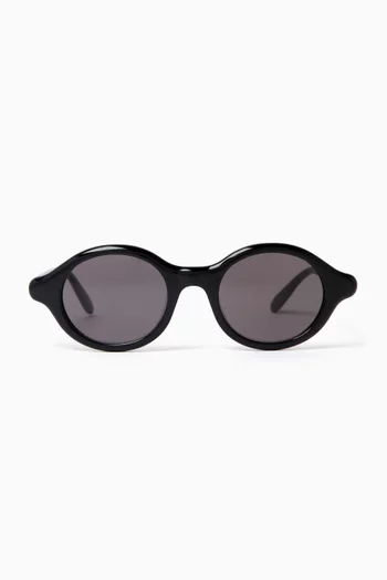 Slim Round Sunglasses in Acetate