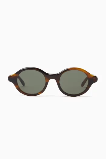 Slim Round Sunglasses in Acetate