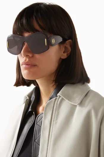 Anagram Crystal Visor Sunglasses