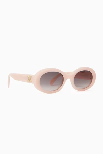 Triomphe Oval Sunglasses in Acetate