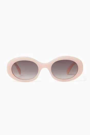 Triomphe Oval Sunglasses in Acetate