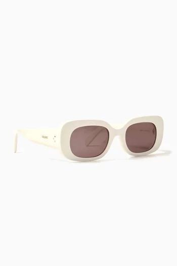 Rectangular 3 Dots Sunglasses in Acetate