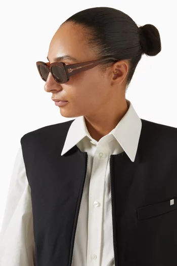 Rectangular 3 Dots Sunglasses in Acetate