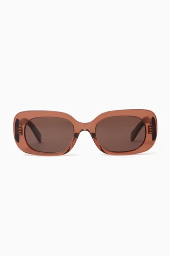 Rectangular 3 Dots Sunglasses in Acetate