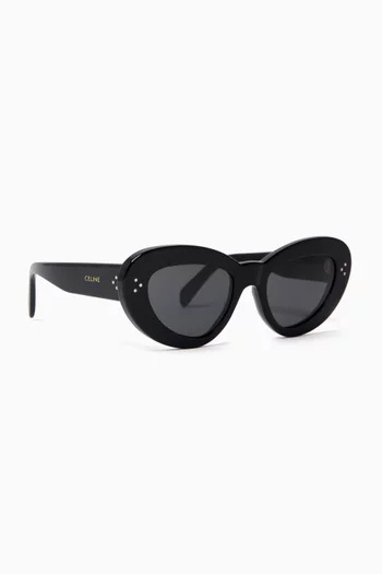 Cat-eye 3 Dots Sunglasses in Acetate