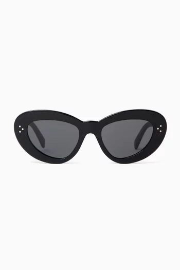 Cat-eye 3 Dots Sunglasses in Acetate