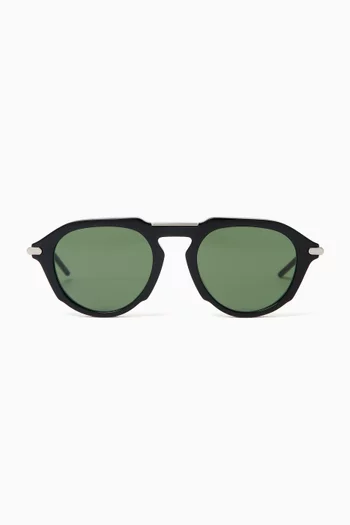 GV One Round Sunglasses in Acetate & Metal