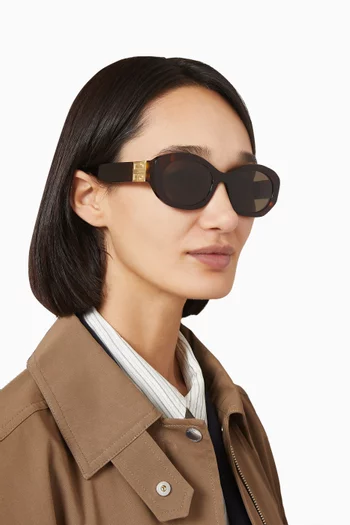 4G Oval Sunglasses in Acetate
