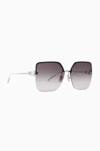 Pearl Butterfly Sunglasses in Metal