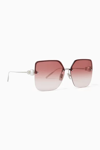 Pearl Butterfly Sunglasses in Metal