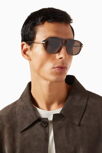 Aviator Sunglasses in Acetate & Metal
