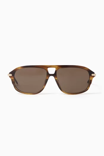 Aviator Sunglasses in Acetate & Metal