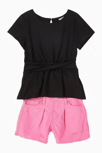 بلوزة بتصميم ملفوف في الأمام