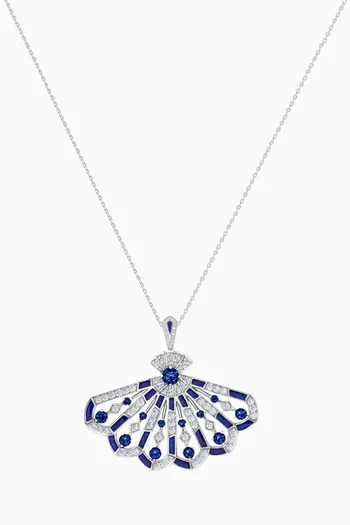 Fanfare Symphony Diamond Necklace in 18kt White Gold