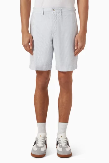 Bedford Striped Oxford Shorts in Cotton