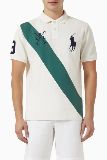 تي شيرت بولو بشعار الماركة قطن