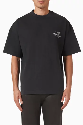 تي شيرت مطرز بكلمة International‏ قطن