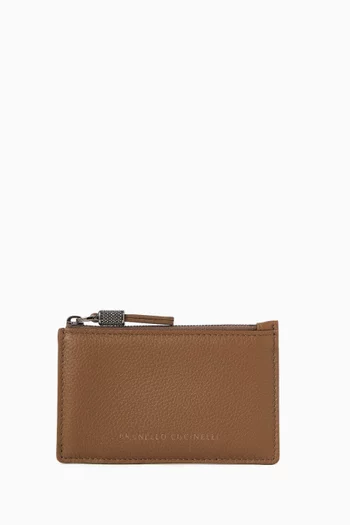 Logo Card Case in Leather