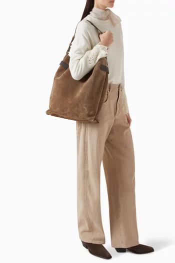 حقيبة كتف مزينة بخرز مونيلي شمواه