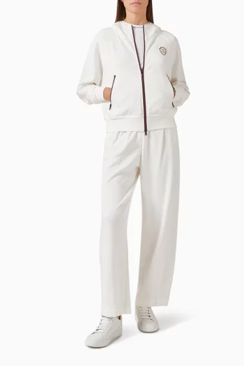 جاكيت برقعة شعار الماركة وسحّاب نسيج بيكيه