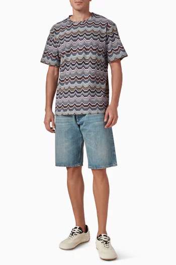 Geometric Zigzag T-shirt in Cotton