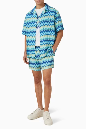 Chevron Swim Shorts in Nylon