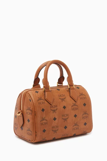 Small Ella VI Boston Bag in Visetos Canvas
