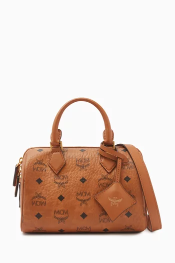 Small Ella VI Boston Bag in Visetos Canvas